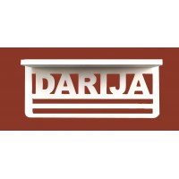 Balta medalių kabykla su lentynėlė (praplėsta)